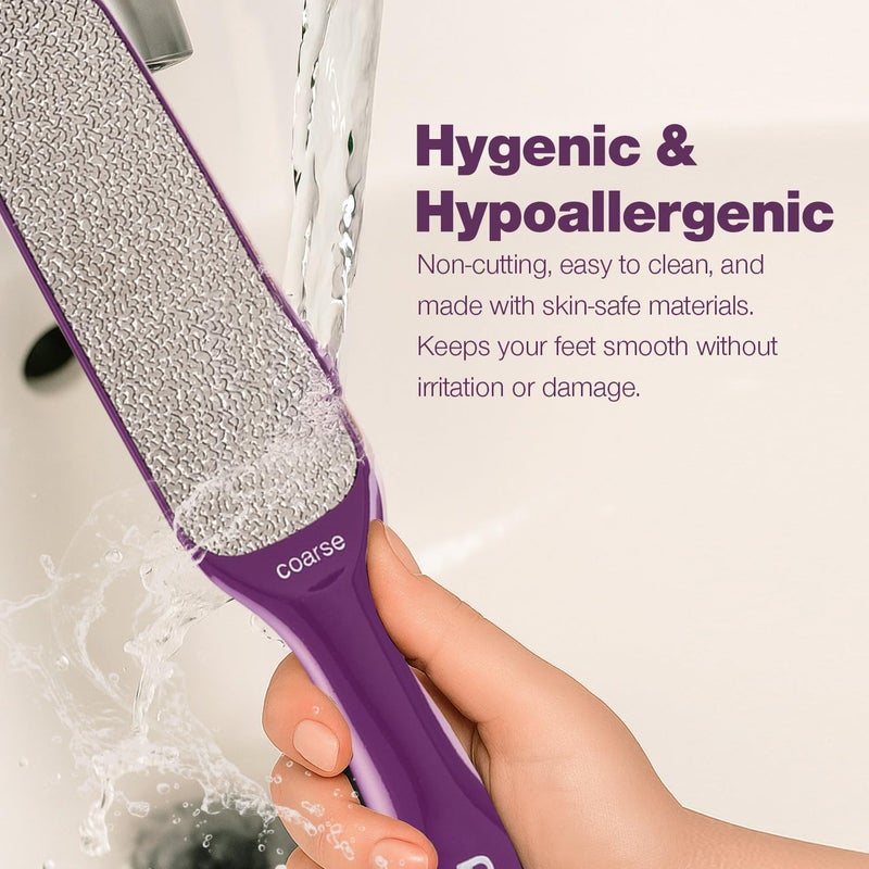 Probelle Double Sided Multidirectional Nickel Foot File Callus Remover - Immediately Reduces calluses and Corns to Powder for Instant Results, Safe Tool (Purple) - Image 5
